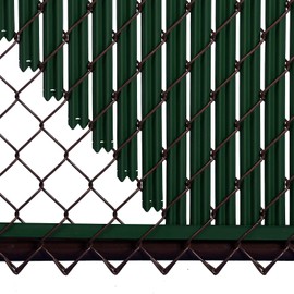 Made in America - Viper Channel Bottom Locking Track for Chain Link Fence Slats (Green)