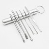 Stainless Steel Portable Ear Pick Set Silver