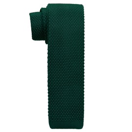 DonDon Men's Knit Tie handmade Dark Green