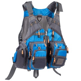 Bassdash Fishing Vest, Fishing, Mesh, Outdoor Tops, Multi-functional Vest, Unisex, One Size Fits Most