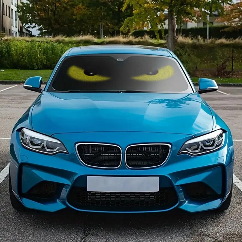 TSUINZ For Ford Mustang Yellow Eye Car Front Windshield Sun