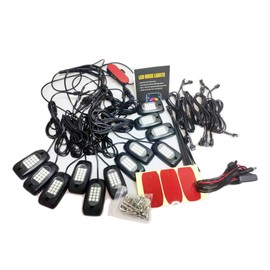 RGB LED Rock Lights Underbody Wireless APP Music Chasing Offroad ATV 12V 12 Pods w/6PCS Extension Cables