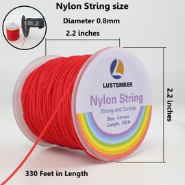 0.8mm Nylon String Cord for Braided Bracelets, Beading, Necklaces, Macrame Craft, Wind Chime, Blinds, Jewelry Making