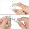 Belle Vous Metal Keychain Hooks with D Ring (60 Pack)