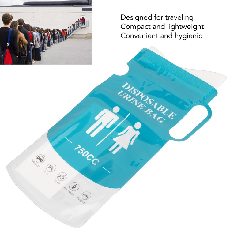 Bolsas Desechables para Orinal, 10 Piezas de 750 Ml, Bolsas