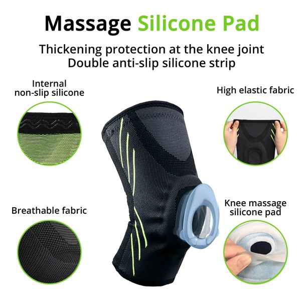 MILAIUN Knee Support for Men and Women, 1 Pair Compression