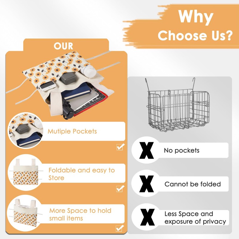 TOGETRUE Walker Bag, Handy Walker Basket with Water Cup Holder,