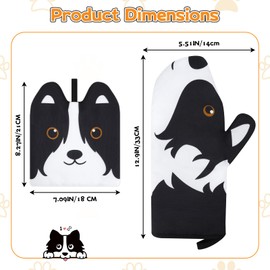 Hkojewp Oven Mitts and Pot Holders Sets, Cute Border Collies Kitchen Oven Mitts, Heat Resistant Gloves and Hot Pads Soft Lining Potholders, Mitten Gift Set Kitchen Baking Grilling Cooking Housewarming