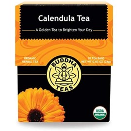 Buddha Teas - Té orgánico de flores de caléndula - Té de hierbas - Para la salud y el bienestar - Apoya la salud inmune y digestiva - Ingredientes limpios - Sin cafeína - OU Kosher - 18 bolsas de té