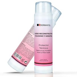 Crema para Peinar Protector de Calor para Cabello, Suero Reconstructor Capilar con Colgeno y Keratina Anti Frizz, Brillo y Suavidad Serum Profesional 