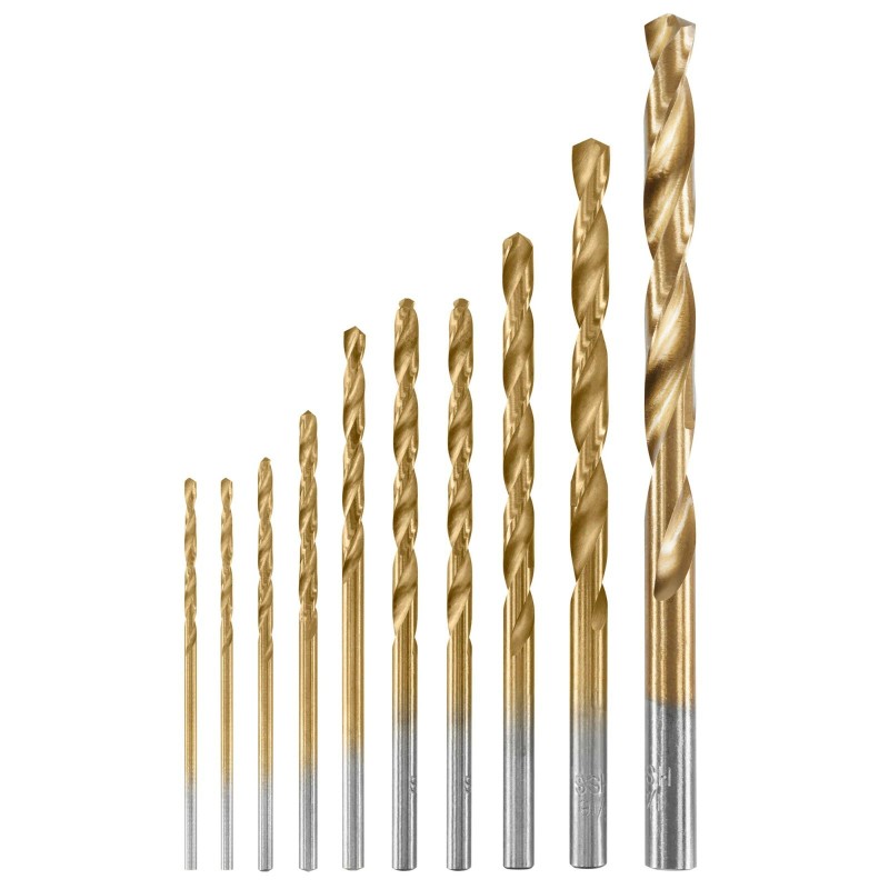 HART NEW - HART 10-PIECE ASSORTED TITANIUM DRILL BIT SET