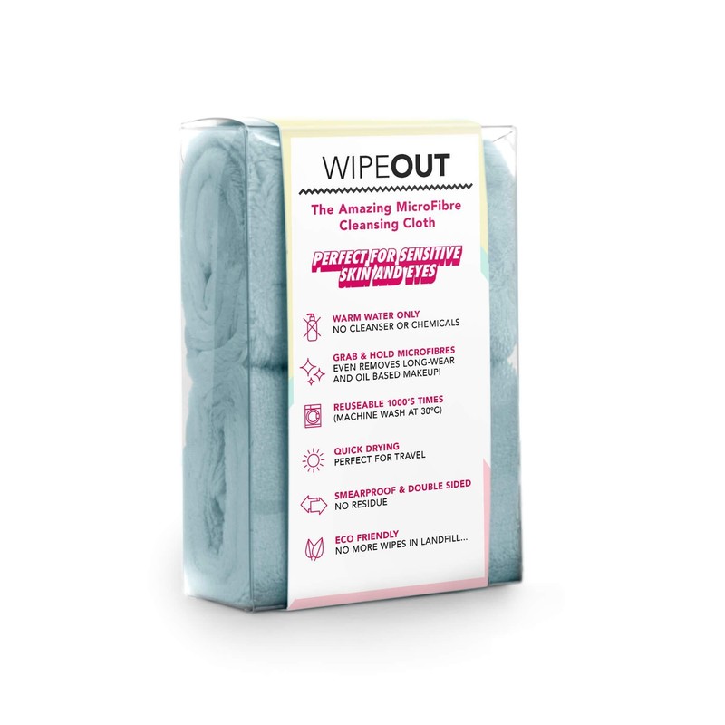 Magnitone Wipe Out Micro Fibre Cleansing Cloth, Grey, Pack of