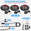 MICTUNING 3Pcs 60 Inch Truck Bed Lights - White Waterproof