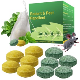 Mouse Repellent, Peppermint Oil Mice Repellent for Rats & Squirrels, Long-Lasting Natural Pest Deterrent for Indoor, Outdoor, Car Engines, Safe for Family & Pets, (80 Pack)