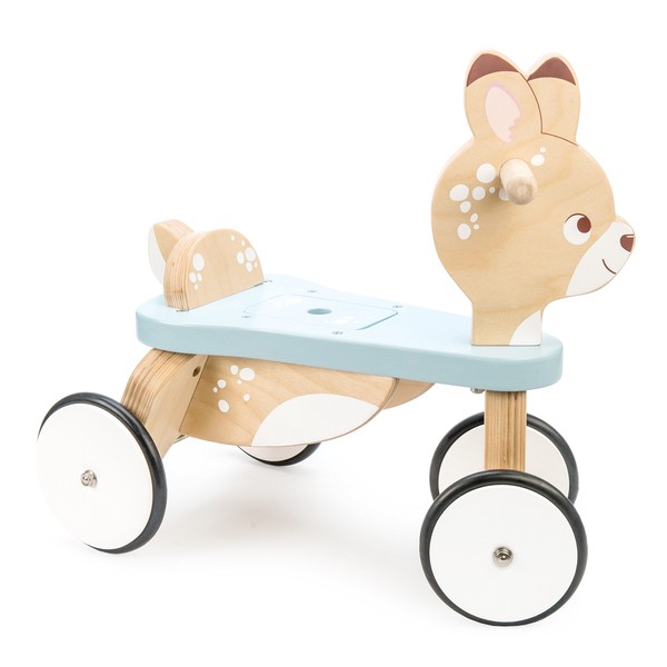 Le Toy Van - Petilou Wooden Ride On Deer Push Along Toy for Toddlers | Suitable for Boy Or Girl 1 Year Old +, Small