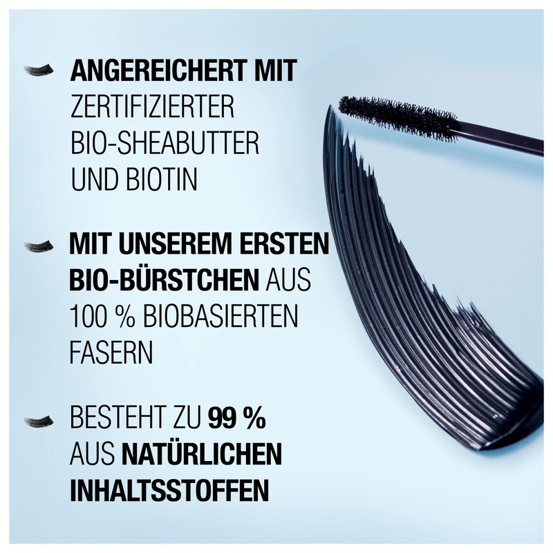 Manhattan Clean & Free Mascara Colour 99T Brown, Waterproof, Nourishing