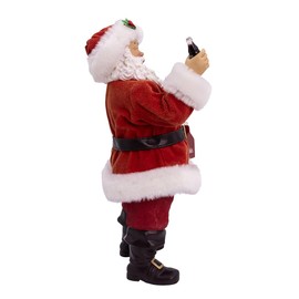 Kurt Adler 10.5-inch Coca-Cola Santa Holding Two Six Packs Table Piece