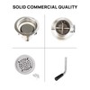 Sepaitek 3-1/2" Commercial Sink Drain with Twist Lever Handle, Waste