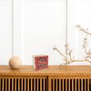 Wooden Money Box in Various Languages in Red Money Box