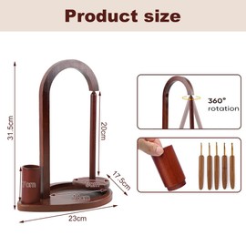 Lvjkes Wool Unwinder, Yarn Holder Wool, 360° Rotatable Multifunctional Magnetic Attraction Wool Stand, Memory Upgrade, for Yarn Crocheting and Knitting and Other Sewing Craft Projects (Arc-shaped)