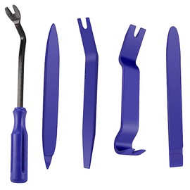 BNFGD 5 Pcs Trim Removal Tools, Car Door Panel Removal Tool trim removal tools, Plastic Pry Tools Fastener Removal Tool,Car Radio Door Panel Audio Dashboard car tools & equipment(Blue)