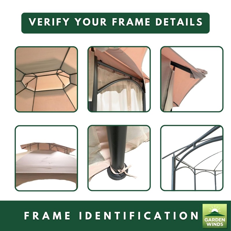 Garden Winds Durable 350 Replacement Canopy Top Compatible with Manhattan