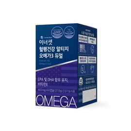 Innerset Blood Circulation Health Altige Omega 3 Dual Pure RTG Nutrient Vitamin E Alaskan 60 Capsules / 이너셋 혈행건강 알티지 오메가3 듀얼 퓨어 rtg 영양제 비타민E 알래스카산 60캡슐