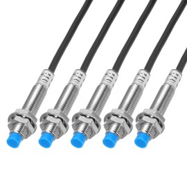 MECCANIXITY M8 Approach Sensor Inductive Proximity Sensor Switch NO Normally Open NPN 2mm Detection Distance, DC 6-36V LJ8A3-2-Z/BX, 3.3ft, 5Pcs