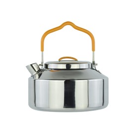 MODALI Bollitore dell'Acqua e Tè Bollitore Portatile Inossidabile Teiera Caffettiere,Acciaio Inox, Manico Ergonomico,per Outdoor Campeggio Escursione Ultraleggero-1L