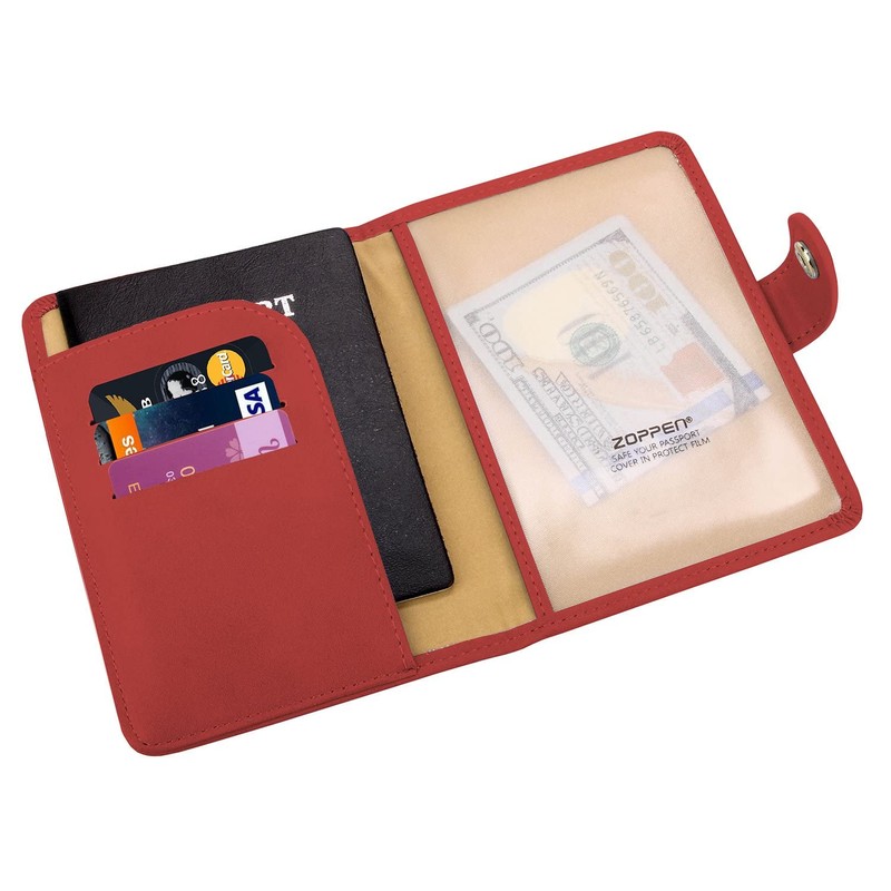 Zoppen RFID Blocking Travel Passport Holder Cover Slim Id Card
