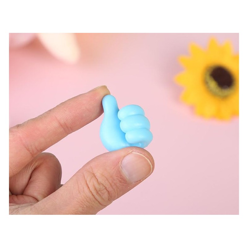 Silicone Thumb Wall Hooks, Fun Cord Holders, Cord Organizer for