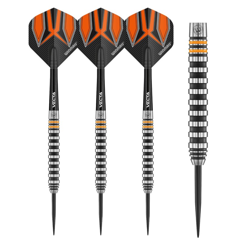 WINMAU Fury 28 Gram Tungsten Darts with Prism Flights and