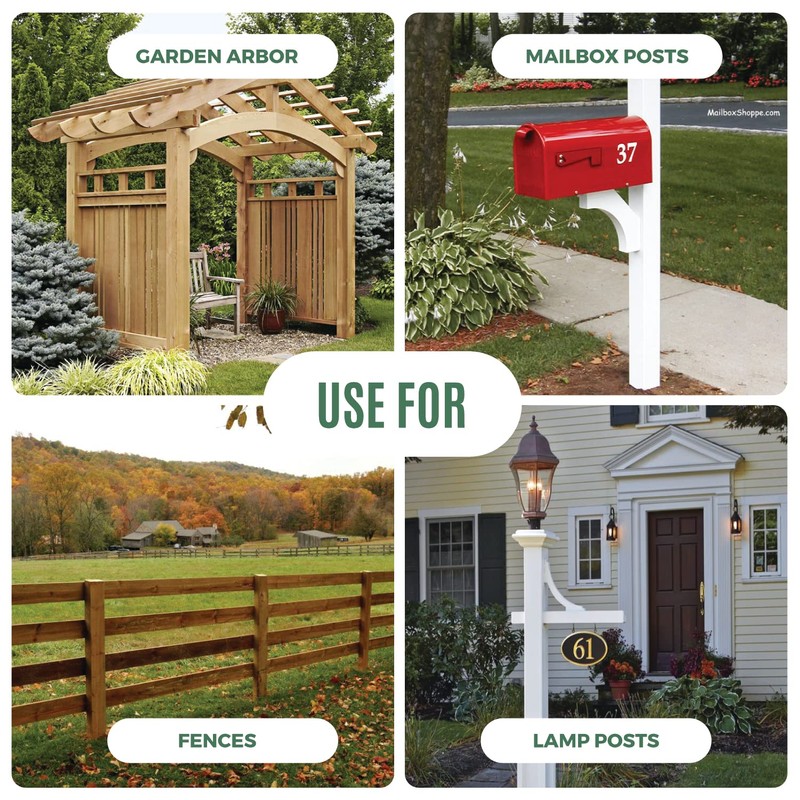 WIMART Fence Post Anchor 4''x4'', Heavy Duty Metal Fence Post