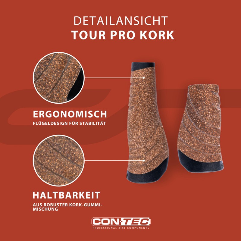Contec Tour Pro Cork Handle Bar Pro Cork 135/92 mm
