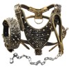 Haoyueer Leather Spiked Studded Medium & Large Dog Collars, Harnesses