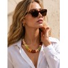 zocare Chunky Resin Statement Necklace for Women,Colorful Beaded Necklace