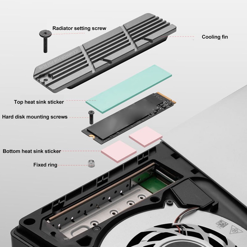 NVME M.2 SSD Heatsink for Slim 2 in 1 Professional
