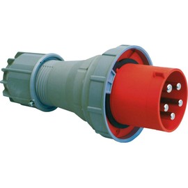 Interflex PCE – Watertight Plug 63 A 3 Poles + Neutral 400 V 6 Hour Red