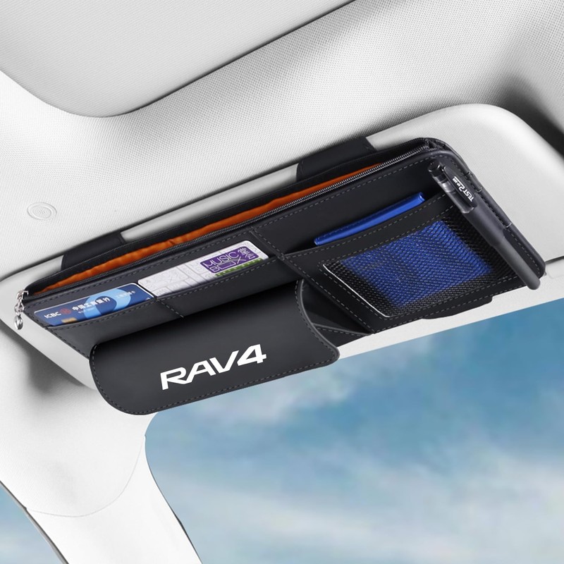 Fumezu Car Sun Visor Pocket, RAV4, Love Four Car Storage