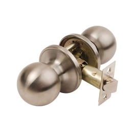 Excel Architectural Passage Bala Knobset with Adjustable Latch, Satinless, Satin Stainless Steel