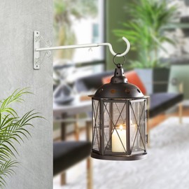 BOLITE 18023 Bird Feeder Hanger(16 to 24 Inch), Adjustable Hanging Plant Bracket, Plant Hangers for Hanging Bird Feeders, Planters, Lanterns, Wind Chimes, String Lights, 2 Pack, White