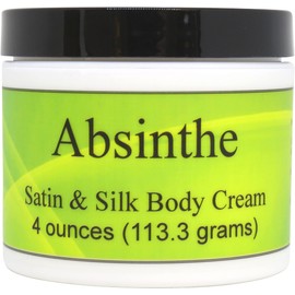 Eclectic Lady Absinthe Satin and Silk Cream, Body Cream, Body Lotion, 4 oz - Shea Butter, Aloe, Silk Amino Acids, Vitamin E, Phthalate-Free, Handcrafted in USA - Perfect For Women
