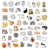 50pcs Cute Cat Series Graffiti Stickers, Waterproof Decorative Stickers, Creative