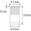 Lobtex Knurling Nut (Thin Head, Steel) Eco Pack, Plate Thickness: