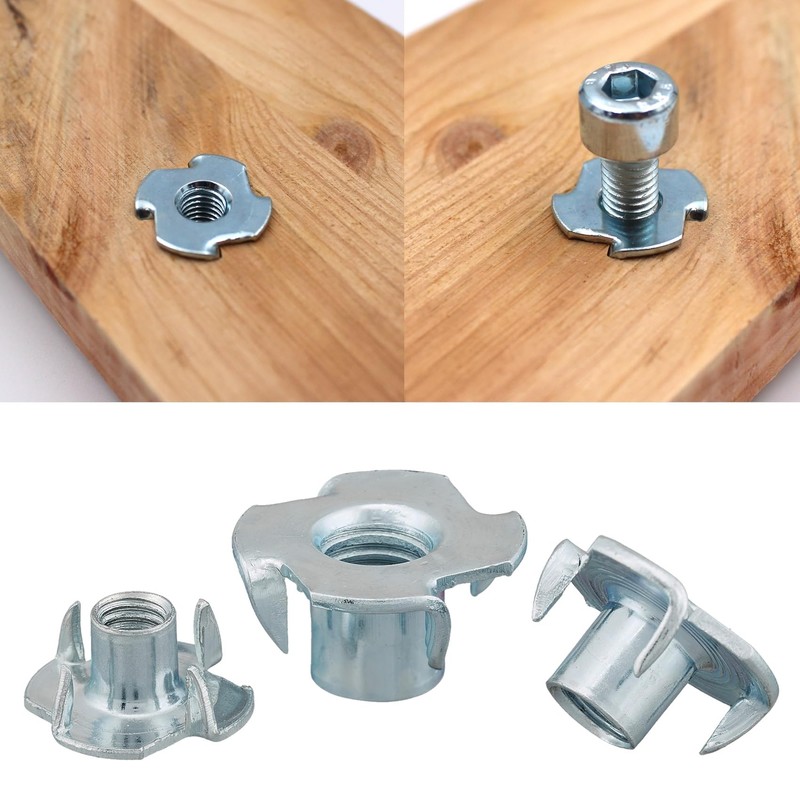 Drive-in Nuts with 4 Drive-In Tips, Galvanised Steel, Choice of