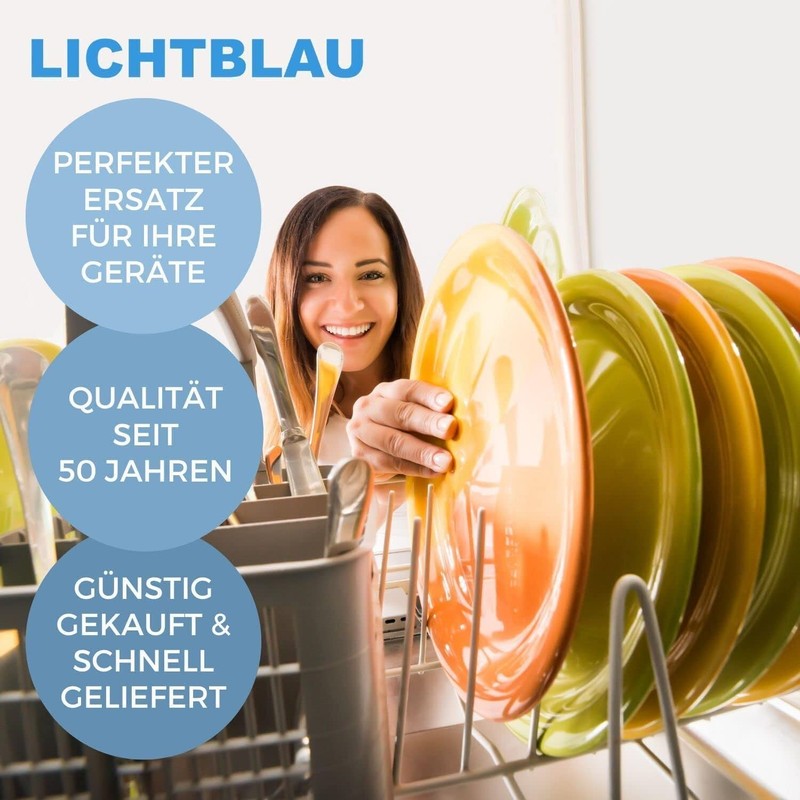 Lichtblau Set of 4 Basket Wheels with Roll Holder 00611475