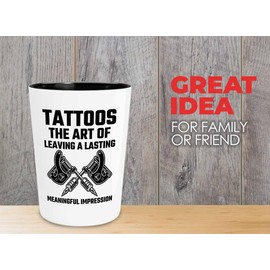 Luxe Gifting Tattoo Artist Shot Glass 1.5oz - The art of - Tattoo Gifts Tipping Skin Deep Ink Tattoo Lover Tattooing Tattooist