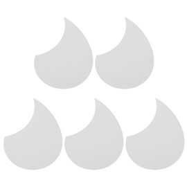 MECCANIXITY 5 Pcs Acoustic Guitar Pickguard Guitar Guard Plate Fit 36 Inch Self Adhesive Right Handed Acoustic-Electric Guitar Parts 98x134mm Water Drop Shape White