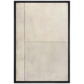 SIGNWIN Framed Canvas Print Wall Art Tan Square Geometric Landscape Abstract Shape Illustrations Minimalism Decorative Boho Multicolor Retro for Living Room, Bedroom, Office - 24"x36" Black