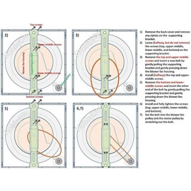 Portable Dryer Blower Fan Belt for Magic Chef 2.6 cu.ft. Compact Dryer- MCSDRY1S